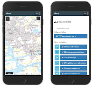 Turku Region Water maintenance software and online network information service.