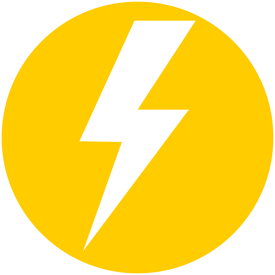 Masinotek energialaitos ikoni keltaisella pohjalla.